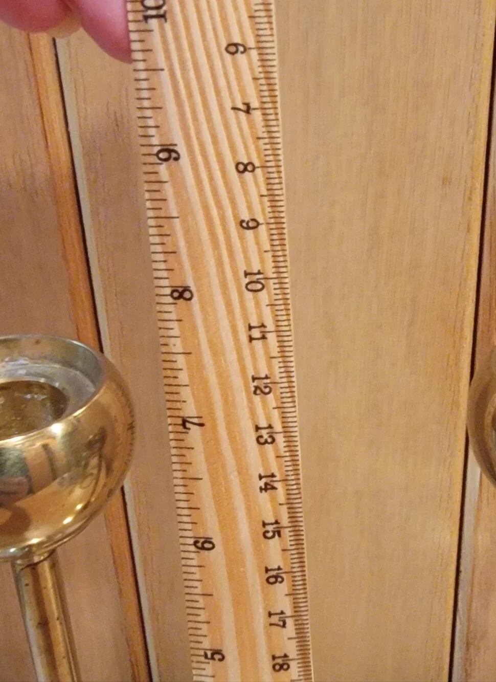 Elegant Heavy Pair of Vintage Solid Brass Taper Candlestick Holders 8
